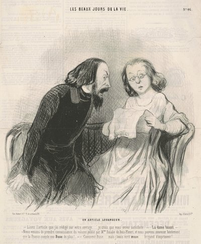 Un articolo elogiativo da Honoré Daumier