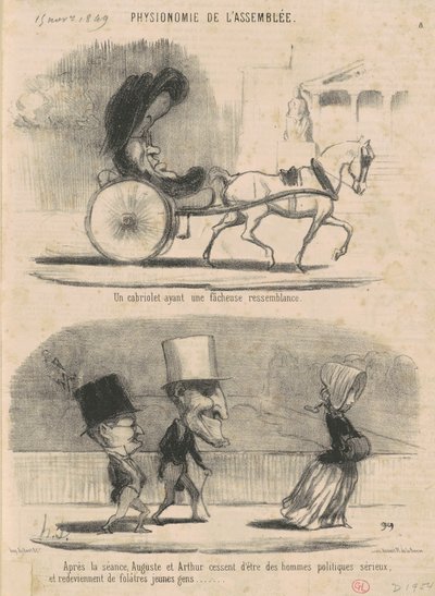 Un cabriolet avente una spiacevole somiglianza da Honoré Daumier