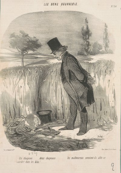 Un cappello... due cappelli... i disgraziati... da Honoré Daumier