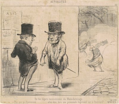 Uno dei... inconvenienti della macadamizzazione... da Honoré Daumier