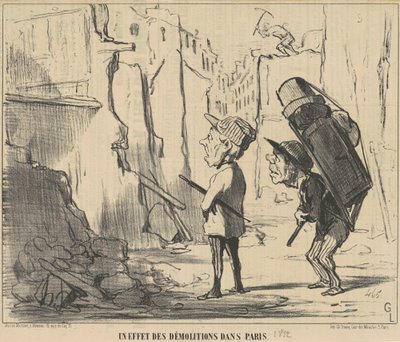 Un Effetto delle Demolizioni a Parigi da Honoré Daumier