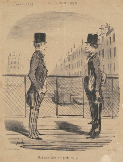 Un uomo nei suoi piccoli panni da Honoré Daumier
