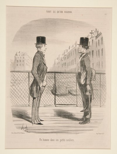 Un homme dans ses petits souliers., from Tout Ce Qu da Honoré Daumier