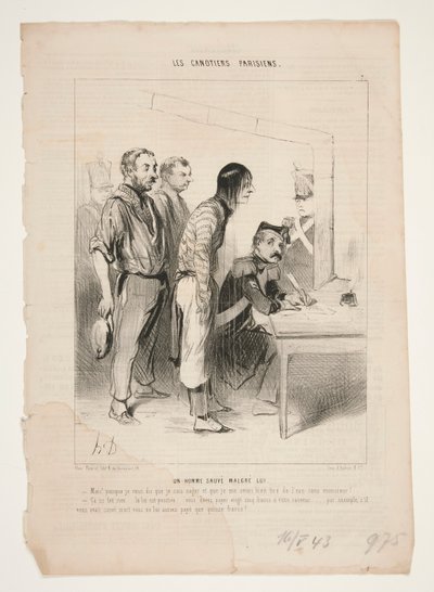 Un uomo salvato suo malgrado da Honoré Daumier
