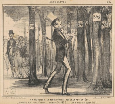 Un signore in buona fortuna agli Champs-Elysées da Honoré Daumier