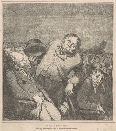 Un nuovo teatro modello da Honoré Daumier