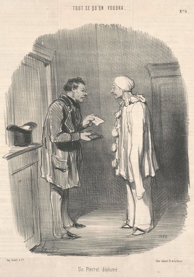 Un pierrot spennato da Honoré Daumier