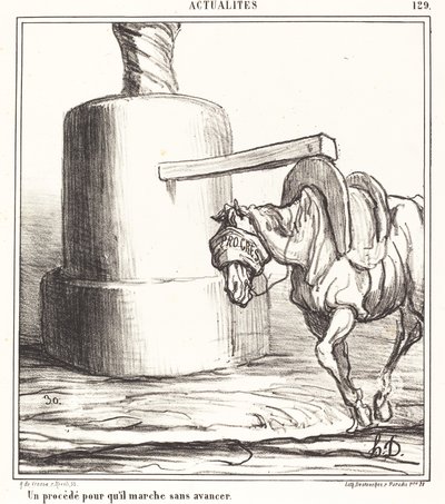Un procedimento per farlo camminare senza avanzare da Honoré Daumier