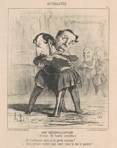 Una riconciliazione, scena di alta commedia da Honoré Daumier