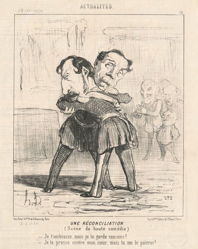 Una riconciliazione, scena di alta commedia da Honoré Daumier