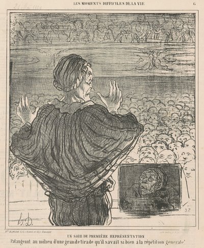 Una sera di prima rappresentazione da Honoré Daumier