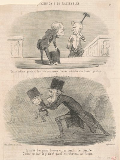 Un sollecitatore che osserva ... Bineau! da Honoré Daumier