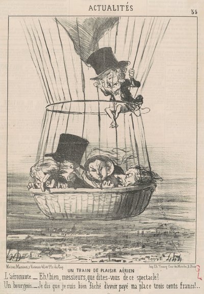 Un treno di piacere aereo da Honoré Daumier