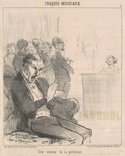Una vittima della cortesia da Honoré Daumier