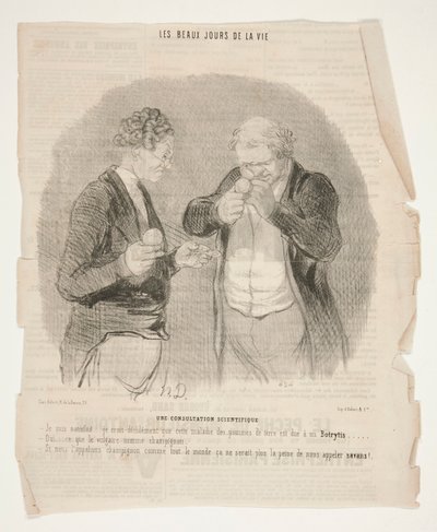 Una consultazione scientifica, da Les Beaux Jours de la Vie da Honoré Daumier