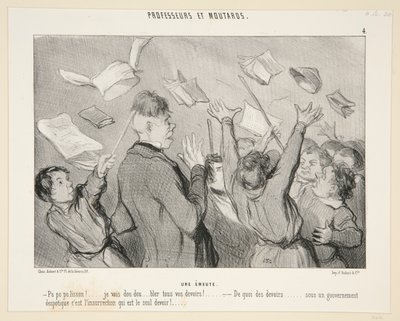 Una sommossa; #4 di Professeurs et Moutards da Honoré Daumier