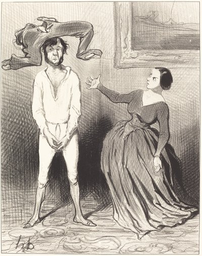Una Donna come Me... Rimettere un Bottone?... da Honoré Daumier