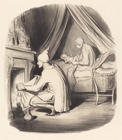 Una notte agitata da Honoré Daumier