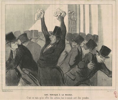 Una panico alla borsa da Honoré Daumier