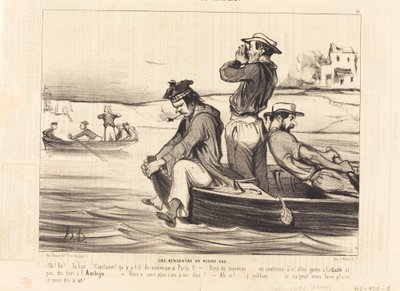 Un incontro in piena acqua da Honoré Daumier