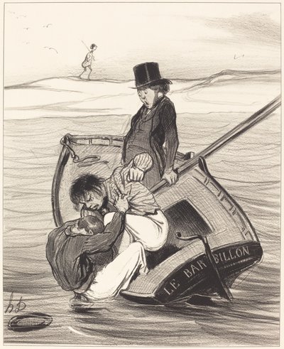 Una rivolta a bordo da Honoré Daumier