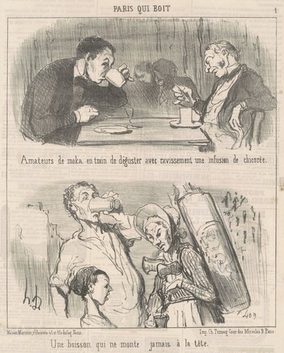 Una bevanda che non sale mai alla testa da Honoré Daumier