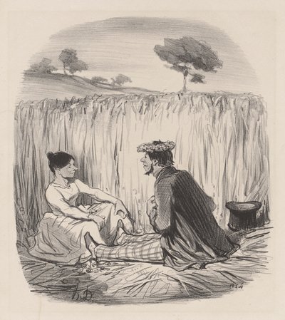 Un idillio nel grano da Honoré Daumier