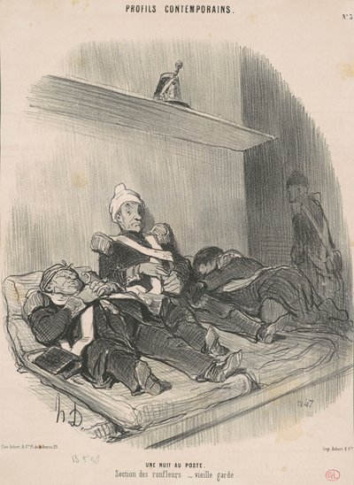 Una notte al posto di polizia da Honoré Daumier