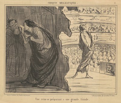 Una Regina che si Prepara a una Grande Tirata da Honoré Daumier