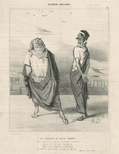 Un incontro di gioiosi auguri da Honoré Daumier