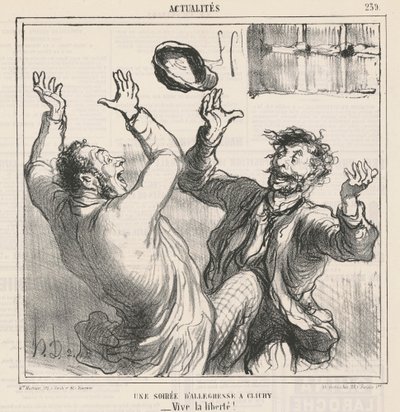 Una serata di allegria a Clichy da Honoré Daumier