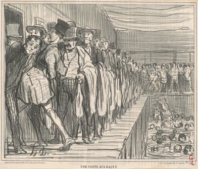 Una visita ai bagni da Honoré Daumier