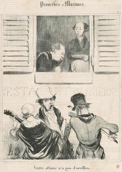 Ventre affamato non ha orecchie da Honoré Daumier