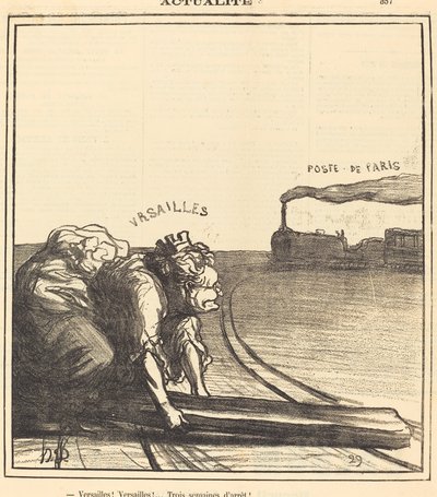 Versailles!... Tre settimane di fermo! da Honoré Daumier