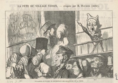Villageois économes se contentant ... ; A la campagne, pas de grèves de cochers ... da Honoré Daumier