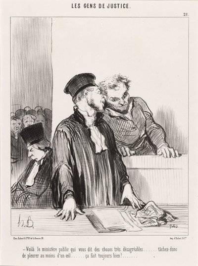Ecco il ministero pubblico che vi dice cose... spiacevoli... da Honoré Daumier