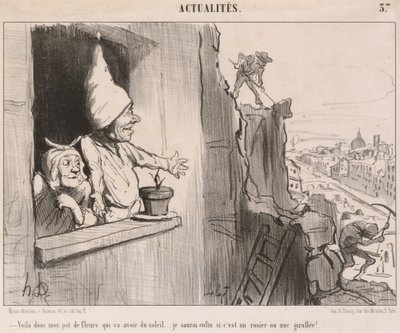 Ecco... il mio vaso di fiori... avrà il sole... da Honoré Daumier