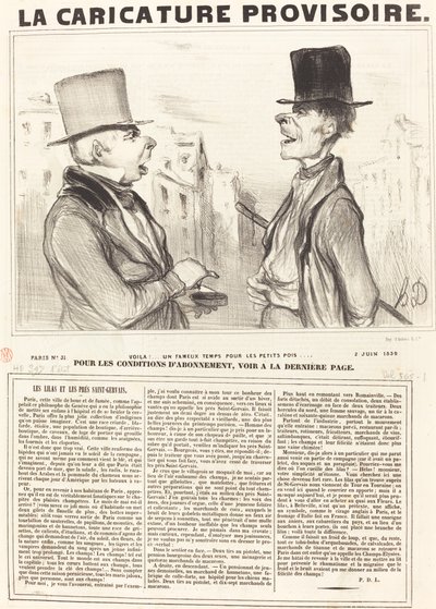 Ecco!... un famoso tempo per i piselli... da Honoré Daumier