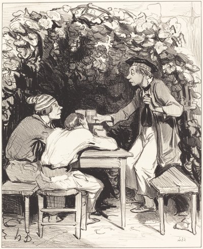 Vedi, amico mio... ci sono solo due elementi... della felicità... da Honoré Daumier