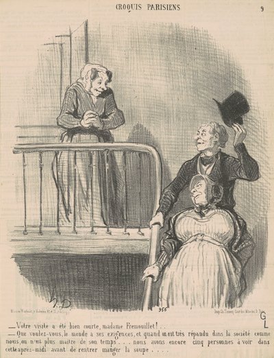 La tua visita è stata molto breve... da Honoré Daumier