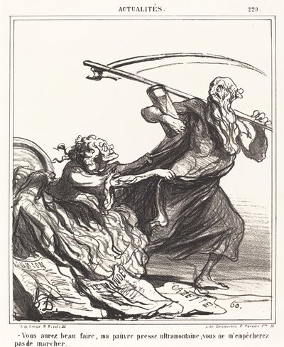 Vous aurez beau faire, ma pauvre presse... da Honoré Daumier