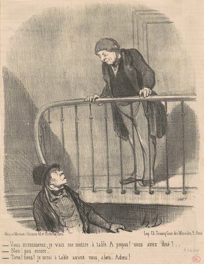 Mi scuserete: vado a tavola ... da Honoré Daumier