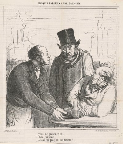 Vous ne prenez rien? da Honoré Daumier