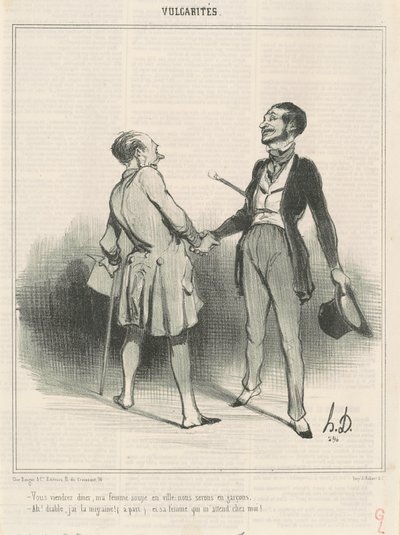 Vieni a cena, mia moglie cena in città ... da Honoré Daumier