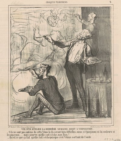 Vista di un atelier... da Honoré Daumier