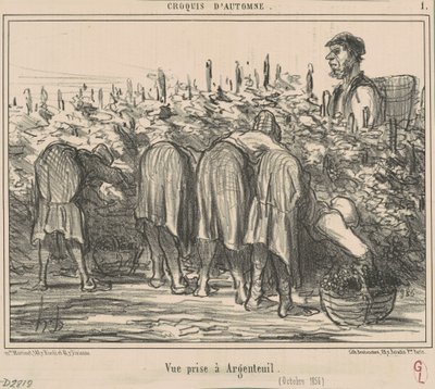 Vista presa ad Argenteuil (Ottobre 1856) da Honoré Daumier