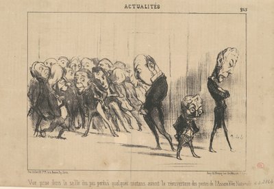 Vista presa nella sala dei passi perduti... da Honoré Daumier