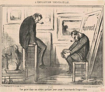 Vista presa in un atelier... da Honoré Daumier
