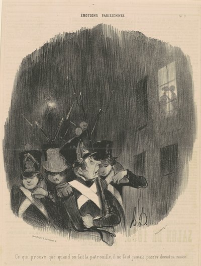 Che dimostra che quando si fa... pattuglia... da Honoré Daumier