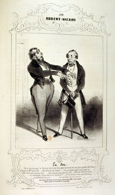 Illustrazioni su idee e leggende Philipon sotto il titolo Les Cent e Robert Macaire da Honoré Daumier
